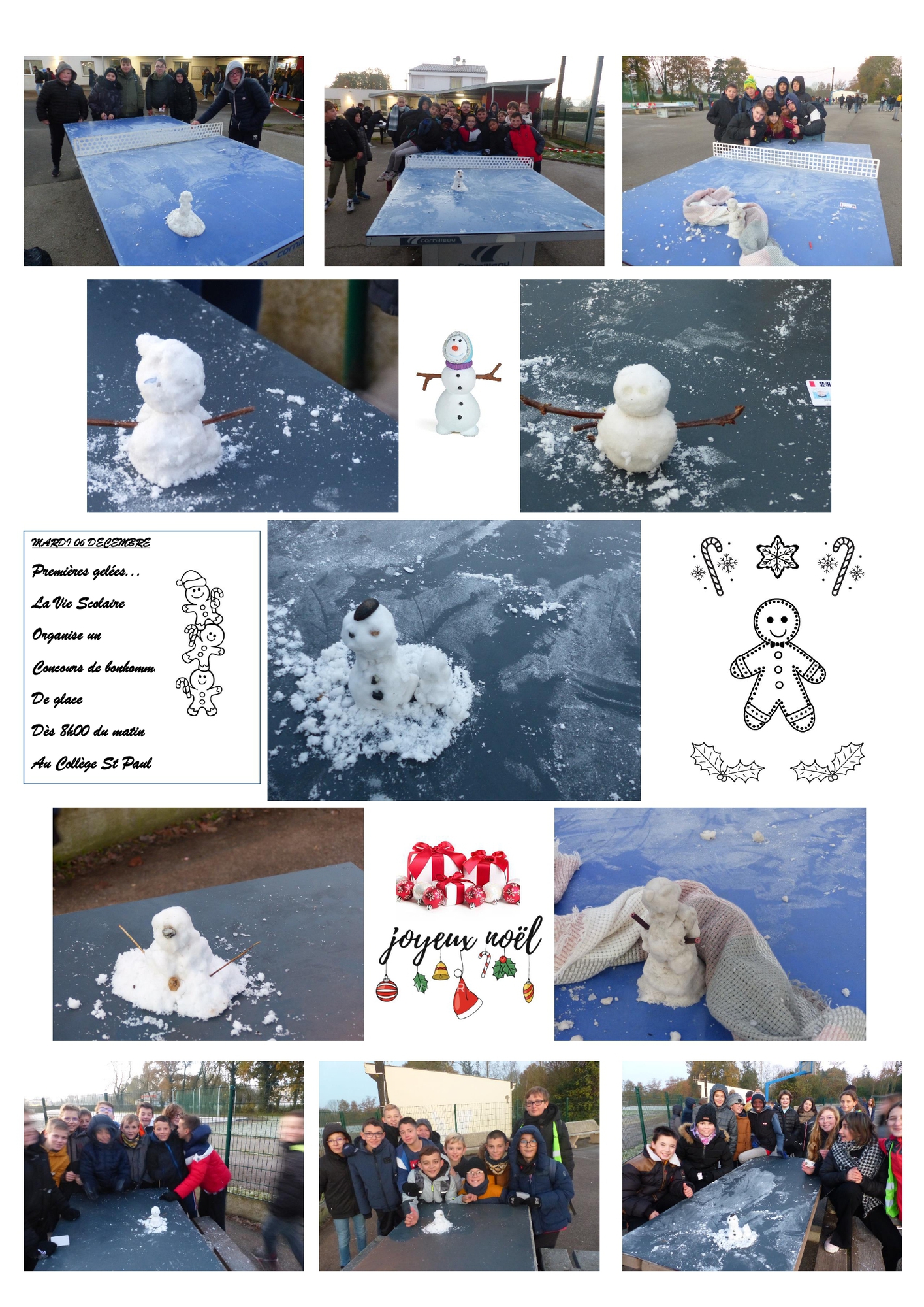 Affiche bonhomme de neige