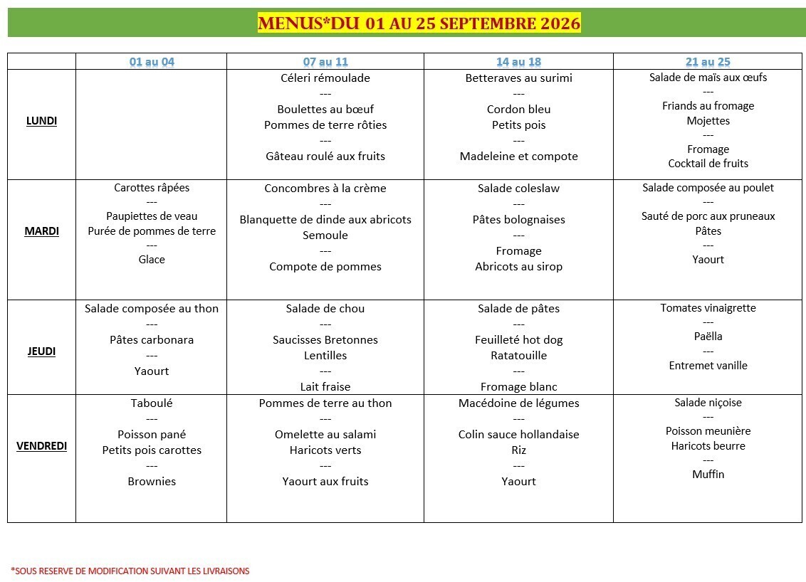 menus septembre26